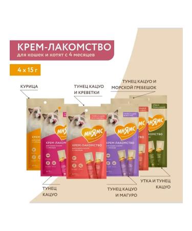 Mnyams Cotton treats with tuna and shrimp 3 to 60g - Buy Online on GoSupps.com