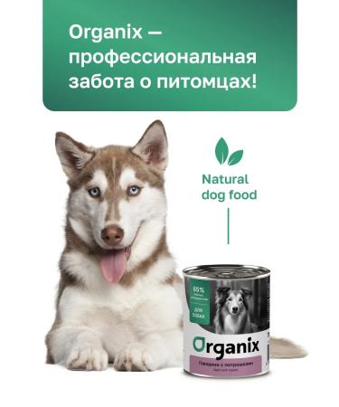 Organix Canned food for dogs with beef and giblets 12 pcs for 750g - Buy Online on GoSupps.com
