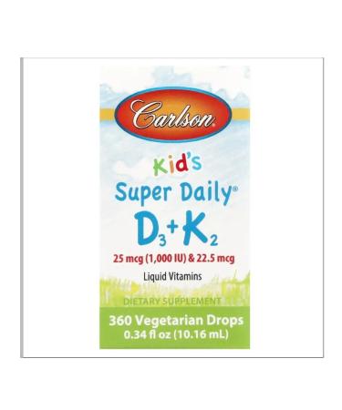 Carlson Labs Super Daily D3+K2 vitamins for children 360 tab