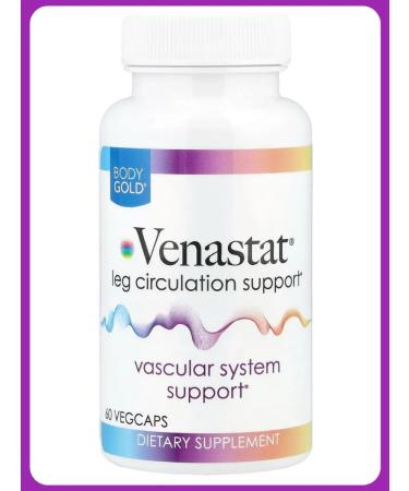 BodyGold Venastat for veins and blood vessels 60 capsules - Buy Online on GoSupps.com