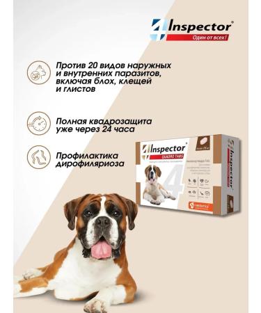 Neoterica Inspector Quadro Tabs for dogs over 16 kg tablets (4 pcs) - Buy Online on GoSupps.com