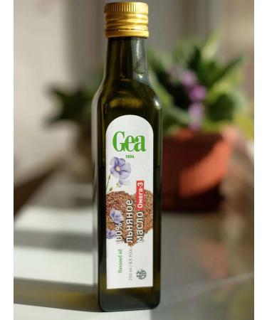 GEA Flax oil of cold squeezing in glass 250ml - Buy Online on GoSupps.com