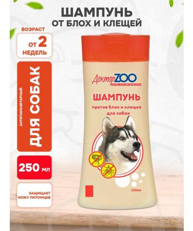 Doctor ZOO Flea and dog ticks shampoo 250 ml