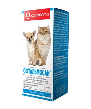 Apicenna Ophthalmosan for cats and dogs eye drops 15 ml