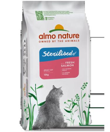 Almo Nature Feed for sterilized cats with salmon Sterilized 12 kg - Buy Online on GoSupps.com