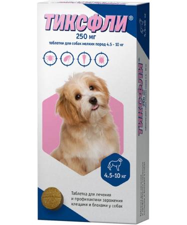 Tixfli Flea and ticks for dogs 4.5 - 10 kg 250 mg 1 tab. - Buy Online on GoSupps.com