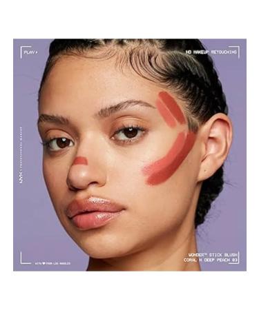 NYX Professional Makeup Blush NYX Wonder Stick Coral & Deep Peach 03 - Buy Online on GoSupps.com