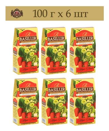 Basilur Tea gift set of strawberries and kiwi 100 x 6