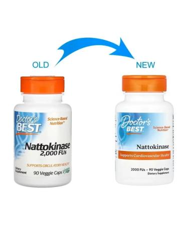 Doctor's Best NATTOKINAZ 2000 FU 90 vegetarian capsules - Buy Online on GoSupps.com