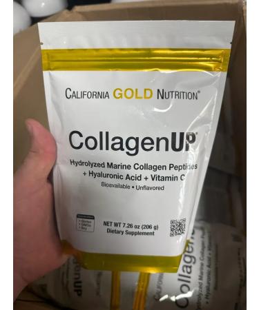 California Gold Nutrition Peptide sea collagen powder + vitamin C 206 g