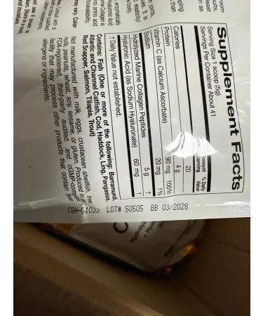 California Gold Nutrition Peptide sea collagen powder + vitamin C 206 g - Buy Online on GoSupps.com