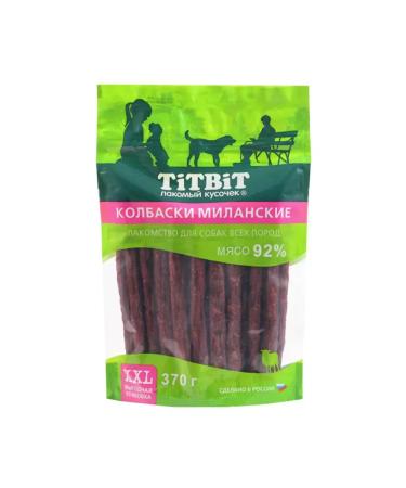 TiTBiT / Titbit dog treats A set of treats for dogs sausage Milan 370g x 3 - Buy Online on GoSupps.com