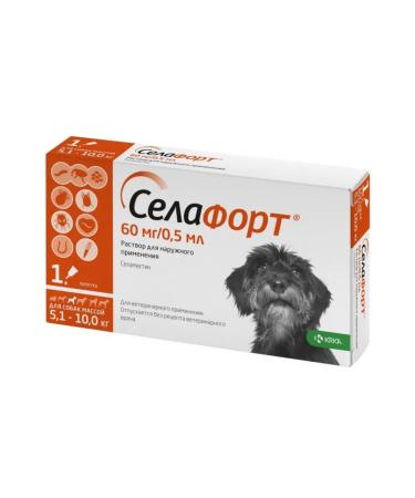 KRKA Selafort 12% 0.5 ml for dogs 5.1-10 kg No. 1