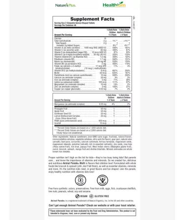 Swanson Animal Parade multivitamins 90 orange vitamins for children - Buy Online on GoSupps.com