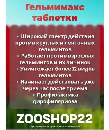 Apicenna Helmimax-10 tablets from worms for cats from 4 kg 2 pcs - Buy Online on GoSupps.com