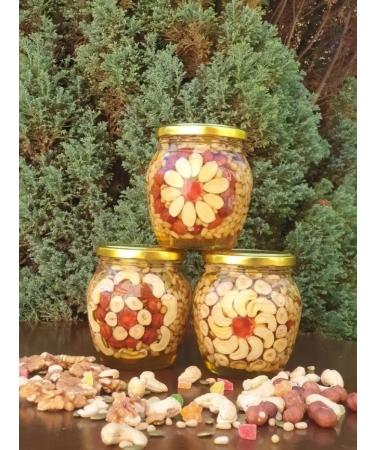 useful collection Honey with nuts candied fruits honey nuts in honey - Buy Online on GoSupps.com