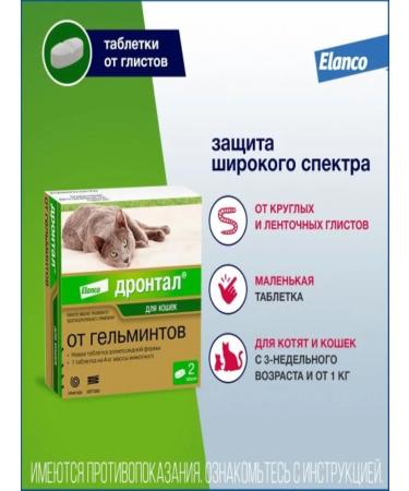 Bayer Anthelmintic for cats 2Tab - Buy Online on GoSupps.com