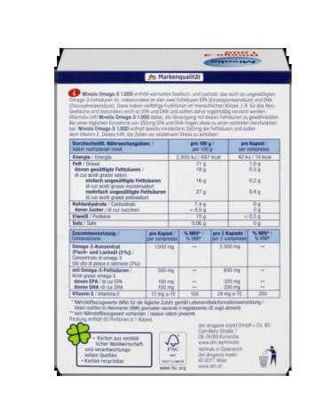 Mivolis Omega-3 1000 with sea fish oil - Buy Online on GoSupps.com