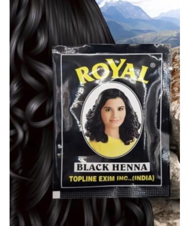 Royal Henna Hnna "Royal" Black (Black) in a box of 7 bags of 10 grams - Buy Online on GoSupps.com