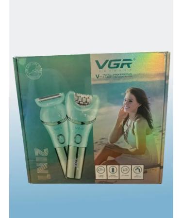 VGR / Epilator / Trimmer / Women's epilator 2-in-1 epilator-shaver gift - Buy Online on GoSupps.com