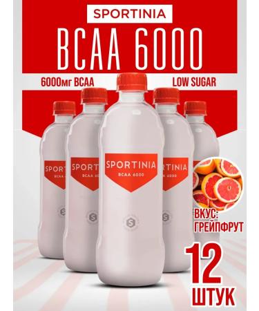 SPORTINIA BCAA 6000mg drink 500ml grapefruit 12pcs