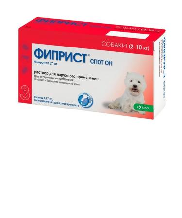 KRKA Fiprist STAS IN DOGS 2-10 kg 67 mg 0.67 ml No. 3