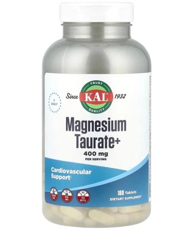 KAL Magnesium Taurat (Magnesium Tauraate) 400 mg 180 tablets - Buy Online on GoSupps.com