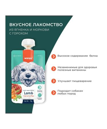 wanpy Musser of mousse from lamb and duck 2 spiders for 90 g of dogs - Buy Online on GoSupps.com