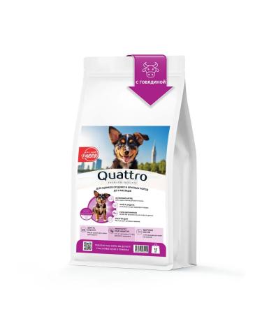 QUATTRO Feed for puppies of medium and large breeds with beef