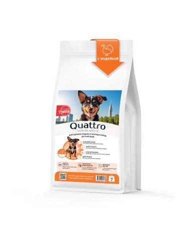 QUATTRO Feed for puppies of medium and large breeds with turkey