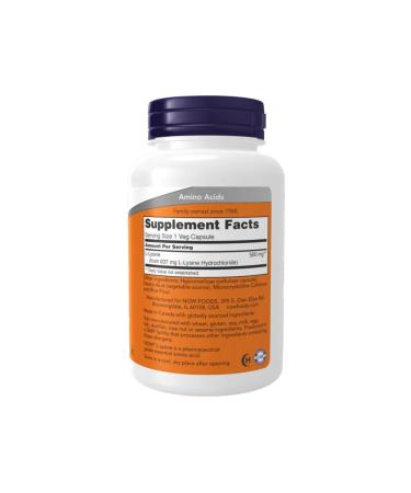 Scheme amino acid lezin now l-lysine 500 mg 100 capsules - Buy Online on GoSupps.com