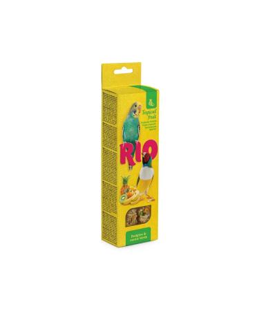 RIO Sticks of wavy parrots and exotes with tropic. Fruits