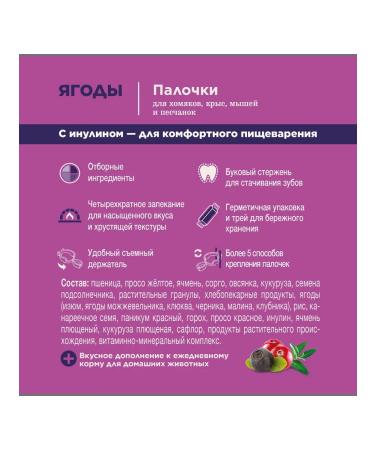 LITTLE ONE Sticks for hamsters rats mice and gerbils with berries - Buy Online on GoSupps.com