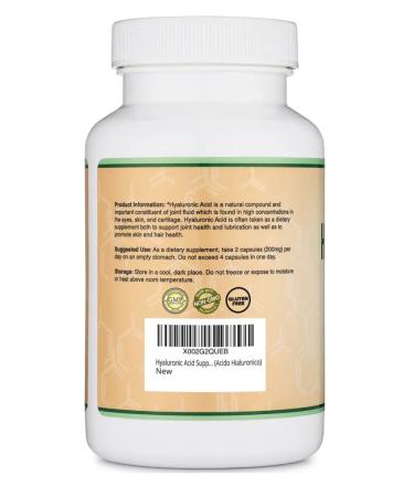 Double Wood Supplements Hyaluronic acid 200 mg 180 capsules - Buy Online on GoSupps.com
