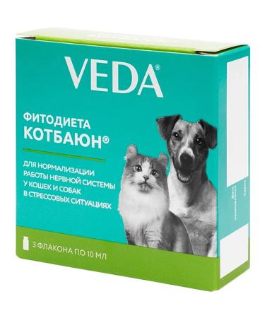 VEDA Phytododite Kotbayun sedative for dogs of cats 10 ml 3 pcs - Buy Online on GoSupps.com