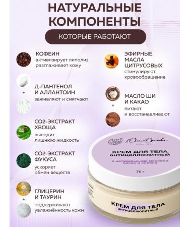Yulia Orlova Anti -cellulite body cream 70 g - Buy Online on GoSupps.com