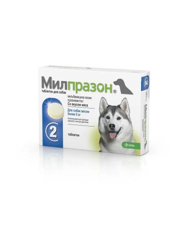 KRKA Milprazone tablets from helminths for dogs 2pcs - Buy Online on GoSupps.com