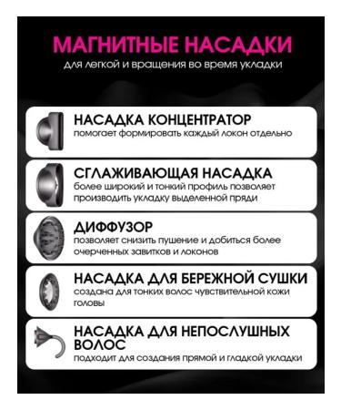 Hair hair dryer with nozzles ionization and diffuser - Buy Online on GoSupps.com