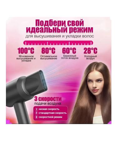 Hair hair dryer with nozzles ionization and diffuser - Buy Online on GoSupps.com