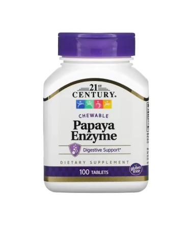 21st Century Papaya Enzyme Papaya enzyme 100 chews.