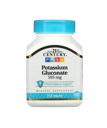 21st Century Potassium gluconate 595 mg 110 tablets