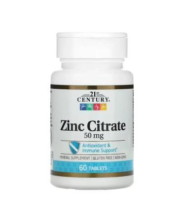 21st Century Citrate zinc 50 mg 60 tablets