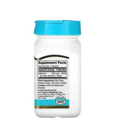 21st Century Selenium selenium 200 g 60 capsules - Buy Online on GoSupps.com