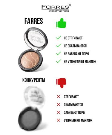FARRES Blue for face dry compact baked baked No. 11 No. 08 - Buy Online on GoSupps.com