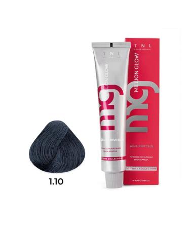 TNL PROFESSIONAL Hair color cream (1.10 Curly-black) 60 ml