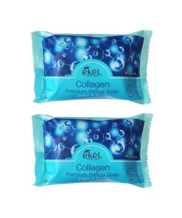 EKEL Cosmetic peeling soap for the face and body 150 g 2 pcs