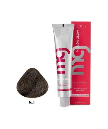 TNL PROFESSIONAL Hair color cream 5.1 Light brown ash 60 ml