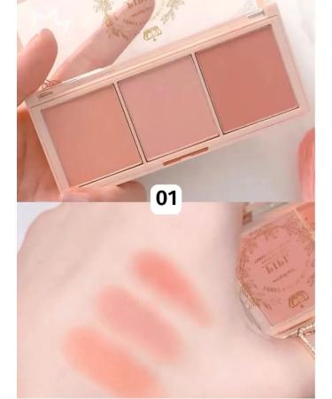 BlusX Palette blush for face mature dry compact blush 3 in 1