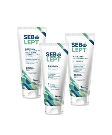 SEBOLEPT Set of shampoo from dandruff+shampoo d daily use+balm - Buy Online on GoSupps.com