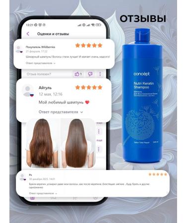 Concept Professional shampoo for damaged hair with keratin - Buy Online on GoSupps.com